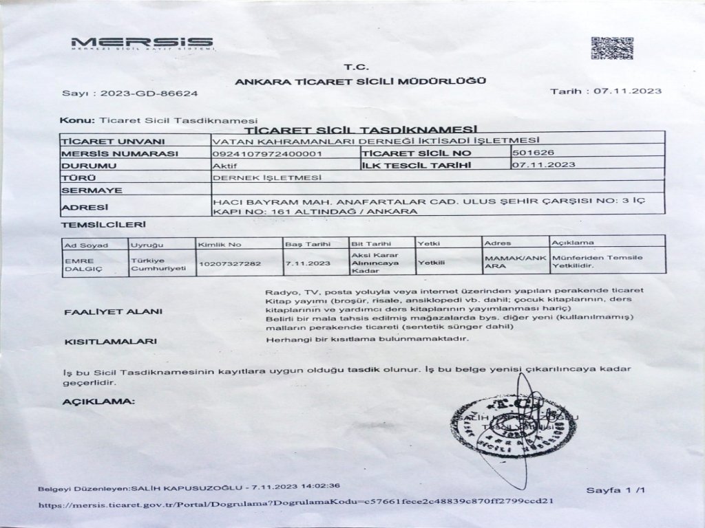 Ticaret Sicil Belgesi